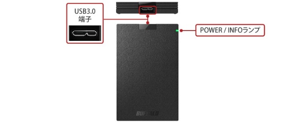 HD-PCG1.0U3-BBA 外付けHDD USB-A接続 パソコン用(Chrome/Mac