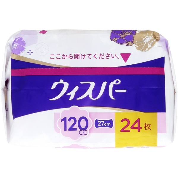 ウィスパー うすさら安心 女性用 吸水ケア 120cc 多いときでも安心用