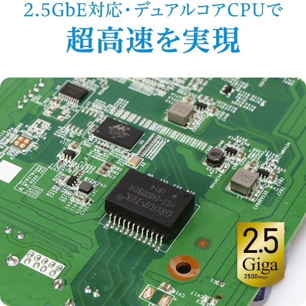 2.5GbE対応 ネットワーク接続HDD（NAS）［2TB搭載 /2ベイ］ LAN DISK