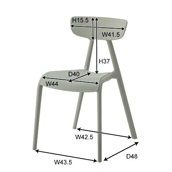 ペルト チェア ホワイト（W49×D53.5×H79.5×SH47cm）(CL506WH