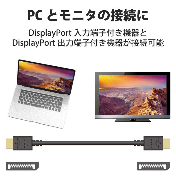 DisplayPortケーブル Ver1.4 8K HDR対応 ブラック CAC-DP1420BK2 [2m