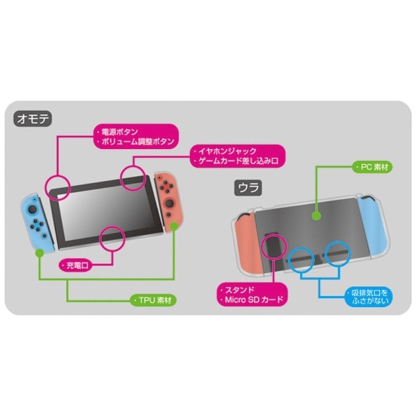 Switch用 セパレート型クリアケース ALG-NSSPCC【Switch】(クリア