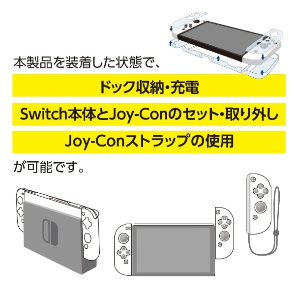 ニンテンドースイッチ有機ELモデル用クリアカバー分離式 SZCSWE08CL