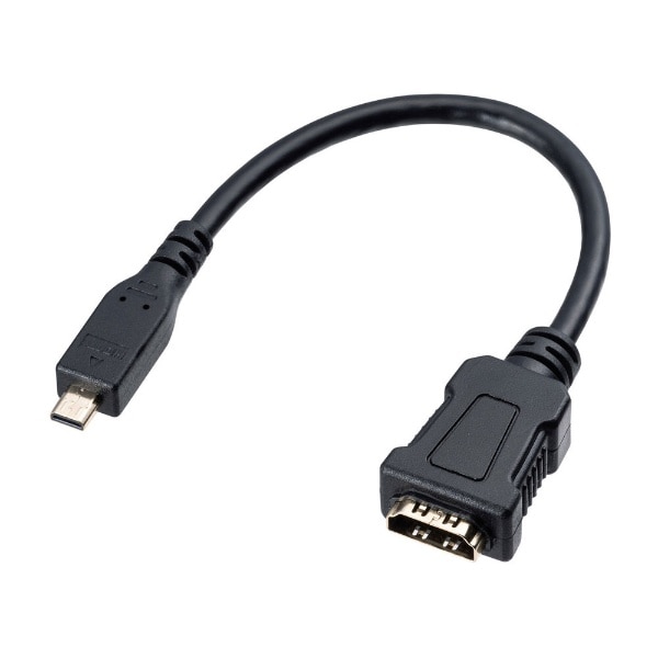 HDMI変換アダプタ [MicroHDMI オス→メス HDMI] ブラック AD-HD20MCK [0.1m /HDMI⇔MicroHDMI  /スタンダードタイプ](ブラック): ビックカメラ｜JRE MALL