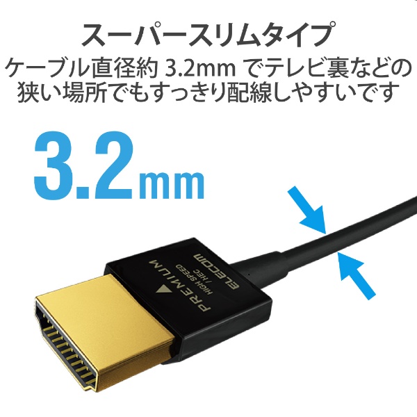 micro HDMIケーブル Premium HDMI 1m 4K 60P 金メッキ 【 TV