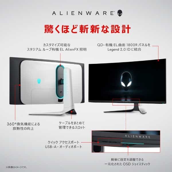 ゲーミングモニター Alienware 32 4K QD-OLED AW3423DW-R [34.1型