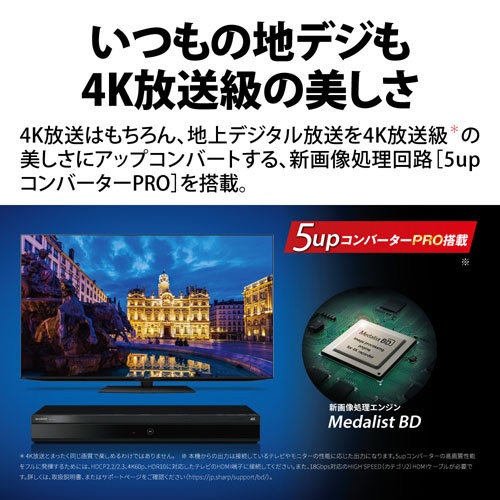 ブルーレイレコーダー AQUOSブルーレイ 4B-C20ET3 [2TB /3番組同時録画