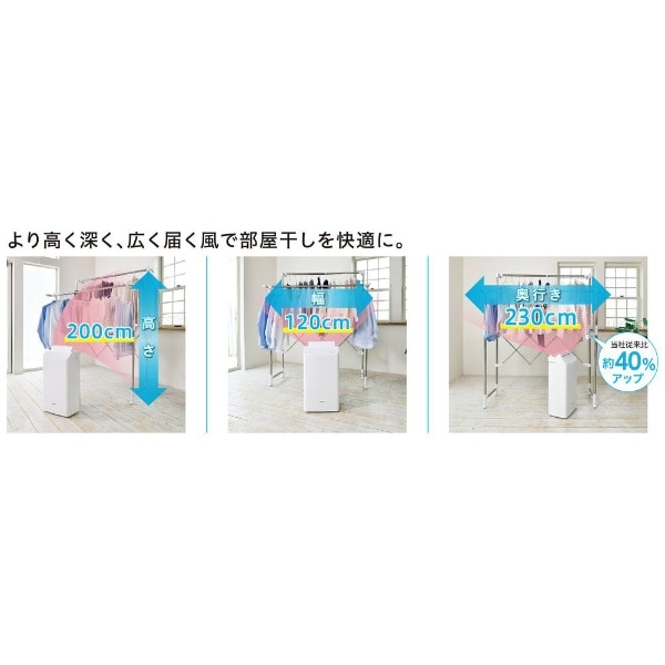 衣類乾燥除湿機 WHシリーズ クリスタルホワイト CD-WH1223-W