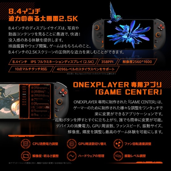 ゲーミングモバイルパソコン ONEXPLAYER 2 ミッドナイトブラック ONEX2 ...