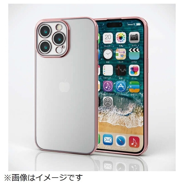 iPhone 15 Pro Max（6.7インチ） ソフトケース/メタリック/ピンク