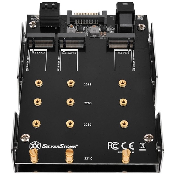 変換マウンタ [3.5インチベイ→M.2 SATAｘ2＋NVMe SSDｘ1] SDP12 SST