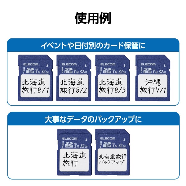 SDカード SDHC 32GB Class10 UHS-I U1 80MB/s ラベル SDカードケース