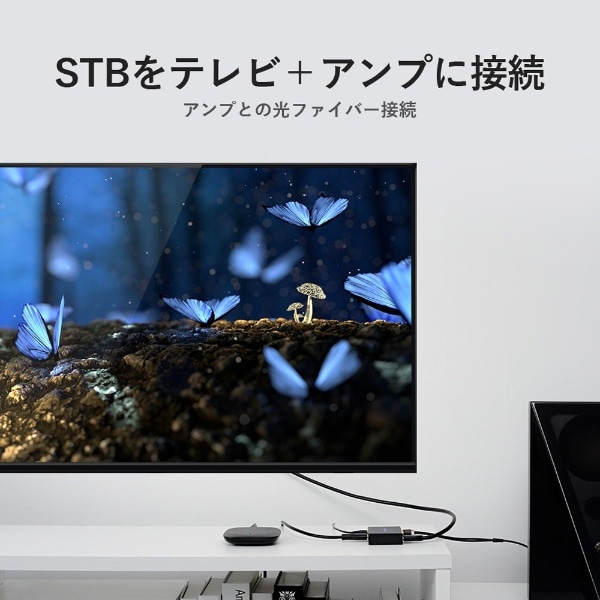 HDMI Audio コンバーター アルミニウム合金 ブラック AF-2595 [1入力