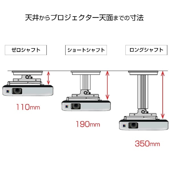 プロジェクター天吊金具 スパイダー3 ホワイト KG-SP30W(ホワイト ...