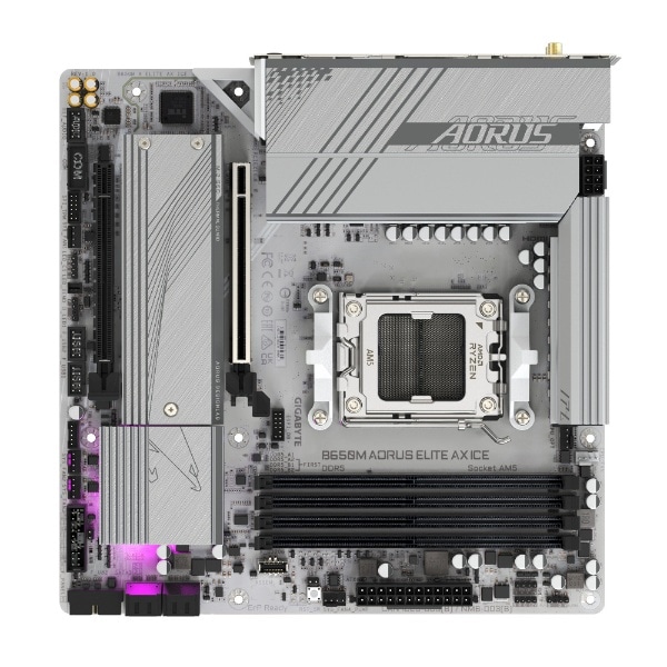 マザーボード B650M AORUS ELITE AX ICE [MicroATX](シルバー