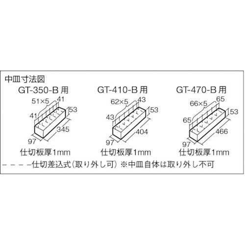 3段式工具箱 352X220X343 ブルー GT350B《※画像はイメージです。実際の