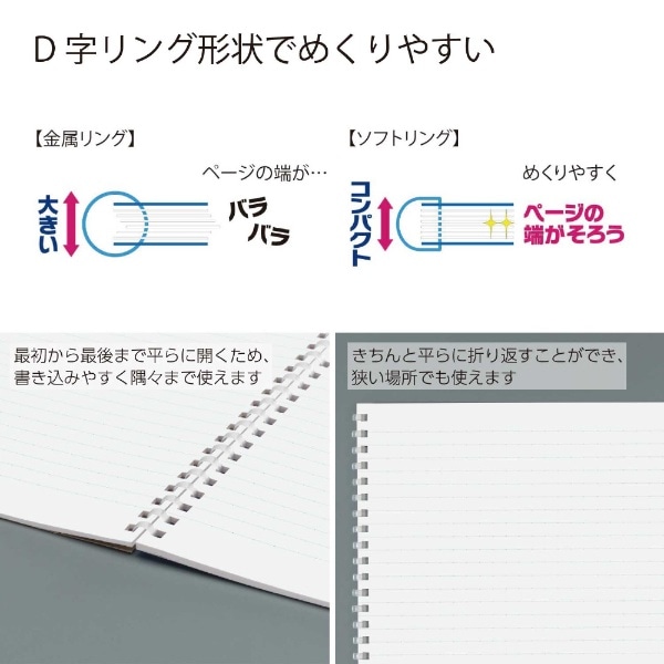 ソフトリングノート オレンジ SV358BT-YR [A6 /6mm(B罫) /ドット入り