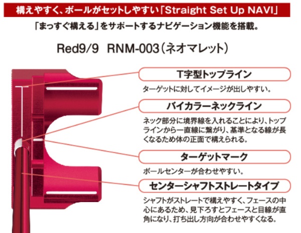 パター Red9/9 RNM-003 34インチ【男女兼用・ネオマレット形状】【返品