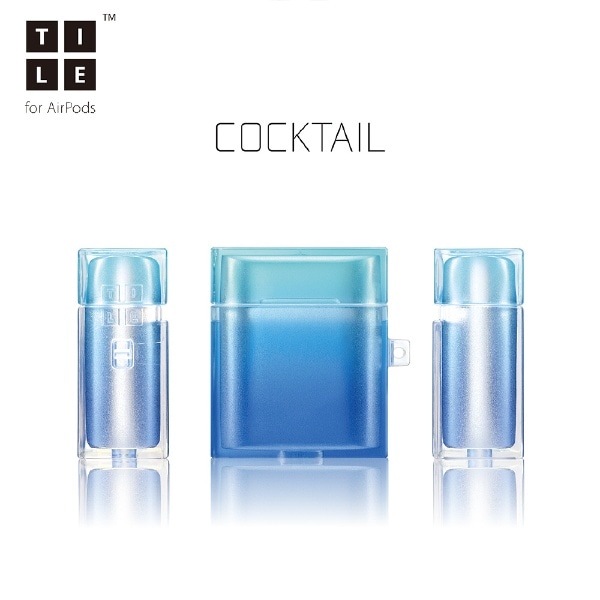 AirPodsケース TILE COCKTAIL EYLE グラデーションブルー XEA01-TL-A01