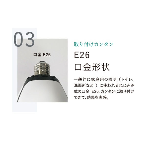 脱臭LED電球（適用畳数：1畳） KL-B01 [E26 /40W相当 /電球色 /1個 /下
