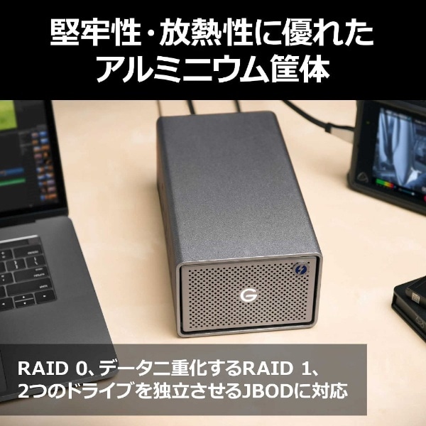 SDPH62H-012T-SBAAD 外付けHDD Thunderbolt＋USB-C接続 G-RAID 2 [12TB