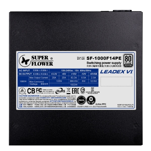 PC電源 LEADEX VI PLATINUM PRO 1000W(SF-1000F14PE) ブラック [1000W