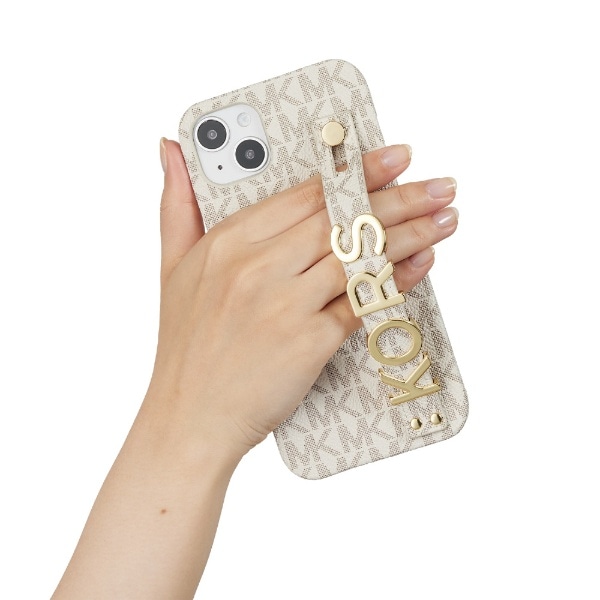 MICHAEL KORS - Slim Wrap Case Stand & Ring for iPhone 14 Plus 2眼