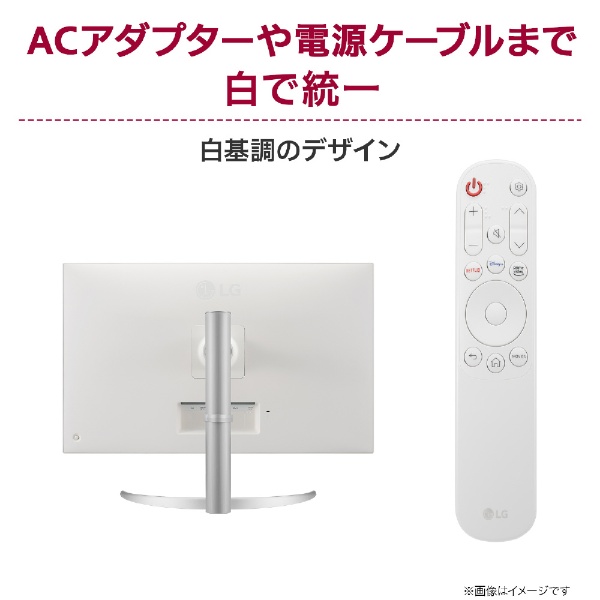 USB-C接続 PCモニター SMART Monitor ホワイト/シルバースタンド