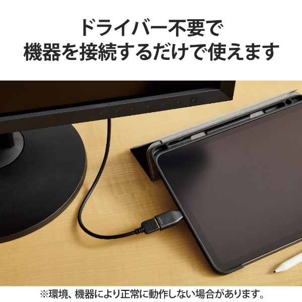 映像変換アダプタ [USB-C オス→メス HDMI] 4K/30Hz(Android/iPadOS