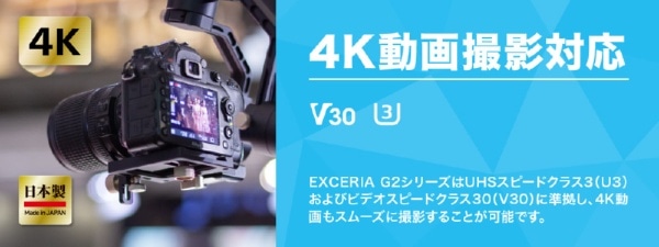 復旧サービス付き】SDXC 連続撮影・4K録画対応SDカード EXCERIA