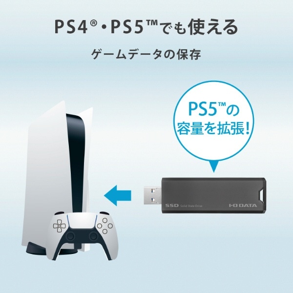 SSPS-US500GR 外付けSSD USB-A接続 (Chrome/Mac/Windows11対応)(PS5