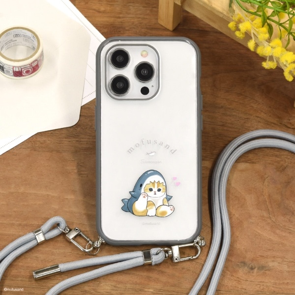 mofusand IIIIfit Loop iPhone15 Pro 対応 ケース サメにゃん MOFU-47A 