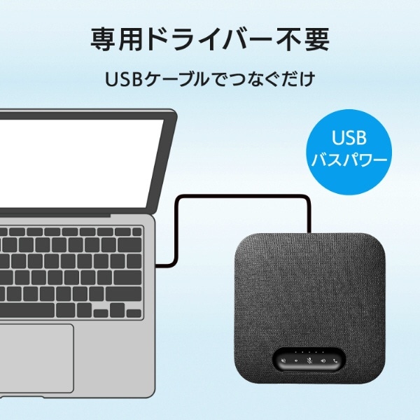 TC-SPLF2 スピーカーフォン USB-A接続 専用拡張マイク付き(Chrome/Mac