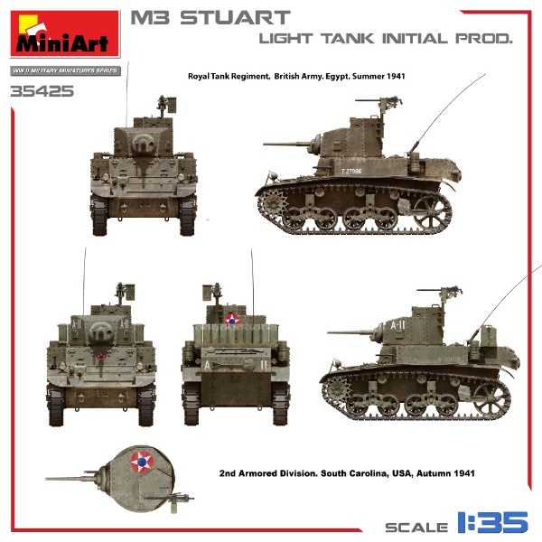 2024年07月30日発売】 1/35 M3 スチュアート軽戦車 初期生産型【発売日