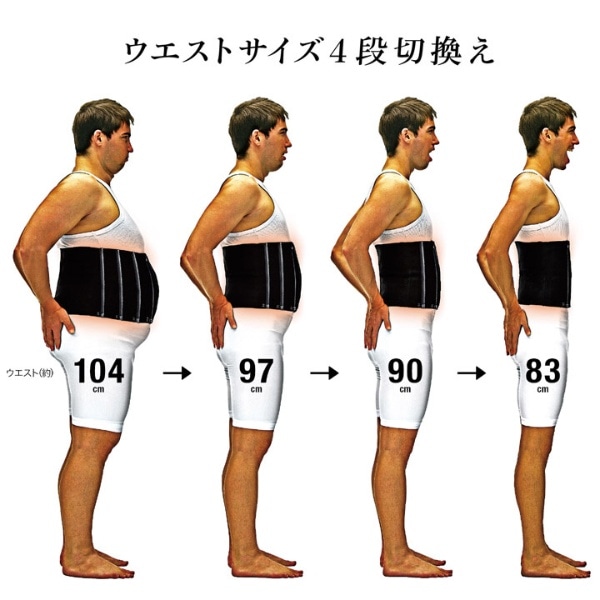 健康グッズ サウナベルト 4ステップで腹ヤセ挑戦！ 男性用L(ウエスト