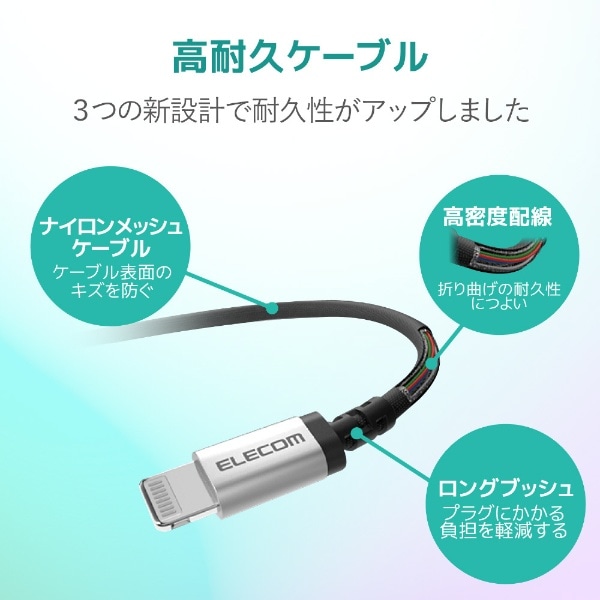 iPhone 充電ケーブル Type-C ライトニングケーブル 1.2m PD 対応 MFi