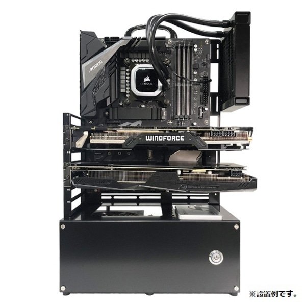 PCケース オープンフレーム ver.ATX ブラック N-FRAME-ATX(ブラック