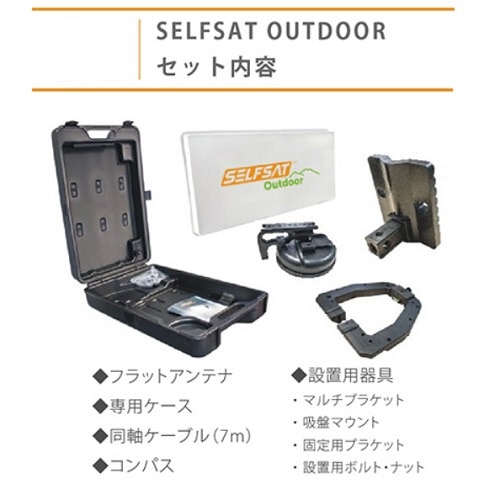 フラット型ポータブルBS・110°CSアンテナセットSELFSAT OUTDOOR INBYTE