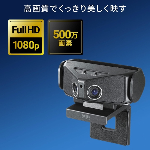 ウェブカメラ マイク内蔵 会議用 CMS-V60BK [有線](ブラック