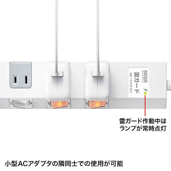 節電タップ ホワイト TAP-SP2110SW-1 [1.0m /10個口 /スイッチ付き