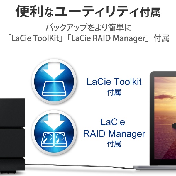 STHJ36000800 外付けHDD USB-C接続 2big RAID(Mac/Windows11対応