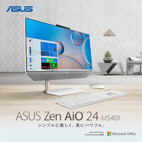 デスクトップパソコン ZenAiO 24 ホワイト M5401WYAK-WA032WS [23.8型