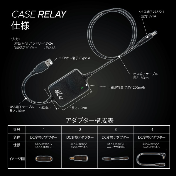 USB外部電源供給器 CASE RELAY CRUPS110(CRUPS110): ビックカメラ｜JRE