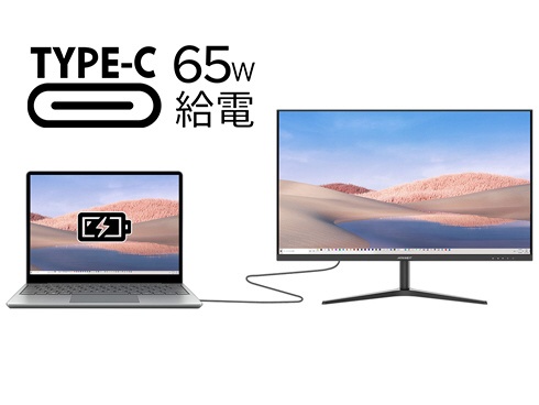 USB-C接続 PCモニター JN-IPS2380FHD-C65W-N [23.8型 /フルHD(1920