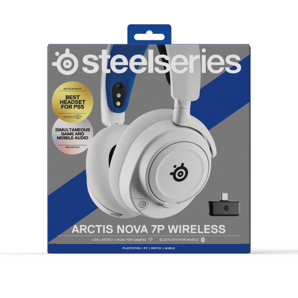 ゲーミングヘッドセット Arctis Nova 7P Wireless ホワイト 61561J