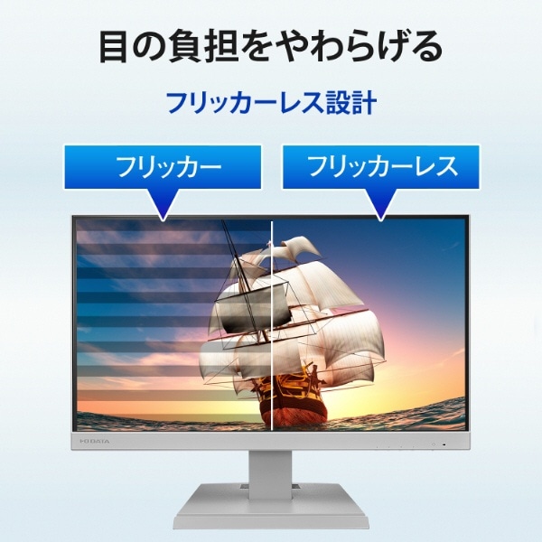 USB-C接続 PCモニター ホワイト LCD-C221DW [21.5型 /フルHD(1920×1080