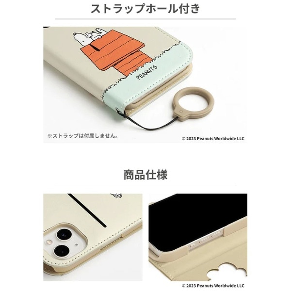 iPhone 15専用］PEANUTS/ピーナッツ CERTA フリップ窓付きダイアリー ...