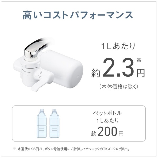 浄水器 Panasonic ホワイト TK-CJ14-W(ホワイト): ビックカメラ｜JRE MALL