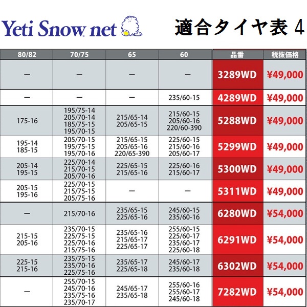 JASSA認定品 簡単装着取りはずし 非金属タイヤチェーンラバー製高性能