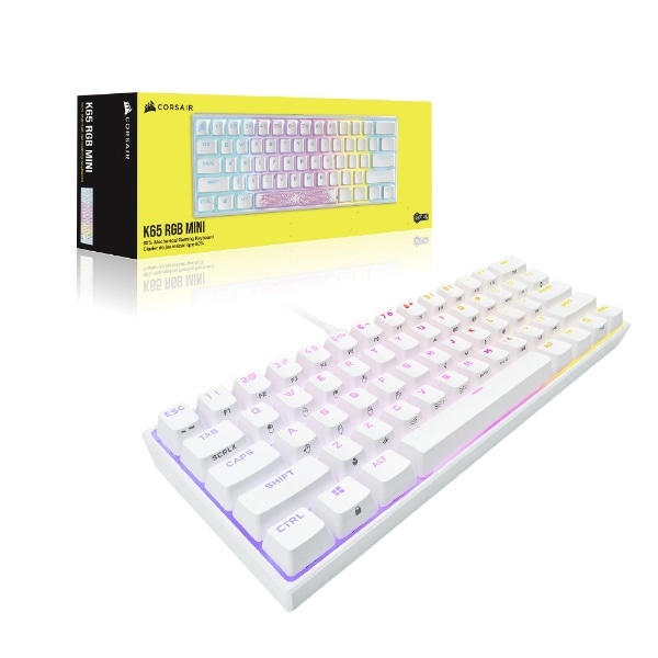CORSAIR製ゲーミングキーボード K65 RGB MINI White (CH-9194114-JP